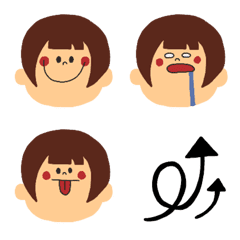 [LINE絵文字] 毎日使える女の子の絵文字さんの画像