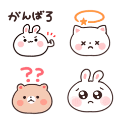 [LINE絵文字] 動く！使いやすい動物絵文字ぷにぷにの画像