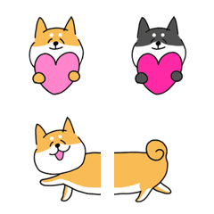 [LINE絵文字] 柴犬兄弟の画像