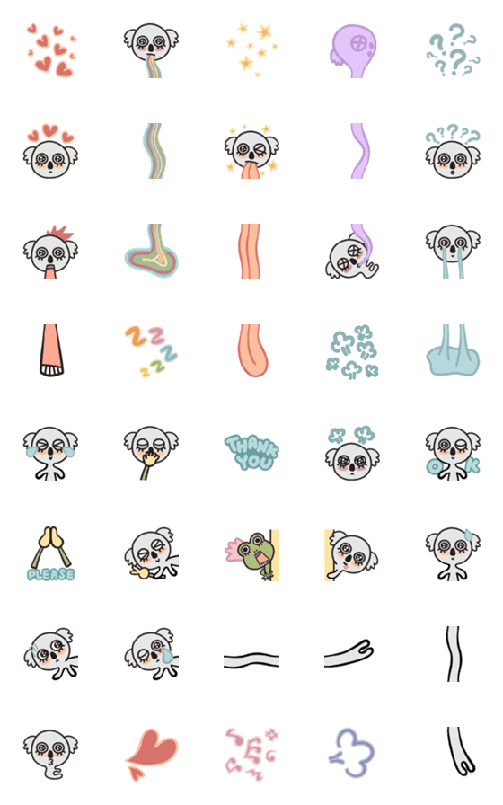 [LINE絵文字]QQ koala - infinite extension emojiの画像一覧