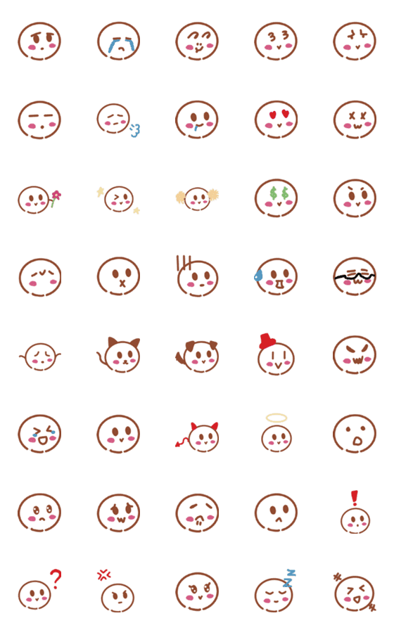 [LINE絵文字]Dumplings Emojis Wordless versionの画像一覧