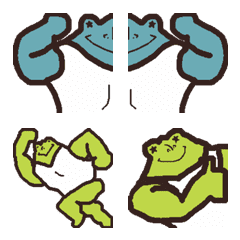 [LINE絵文字] Go Muscle Kaeruの画像