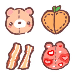 [LINE絵文字] BearPeachy_Emojiの画像