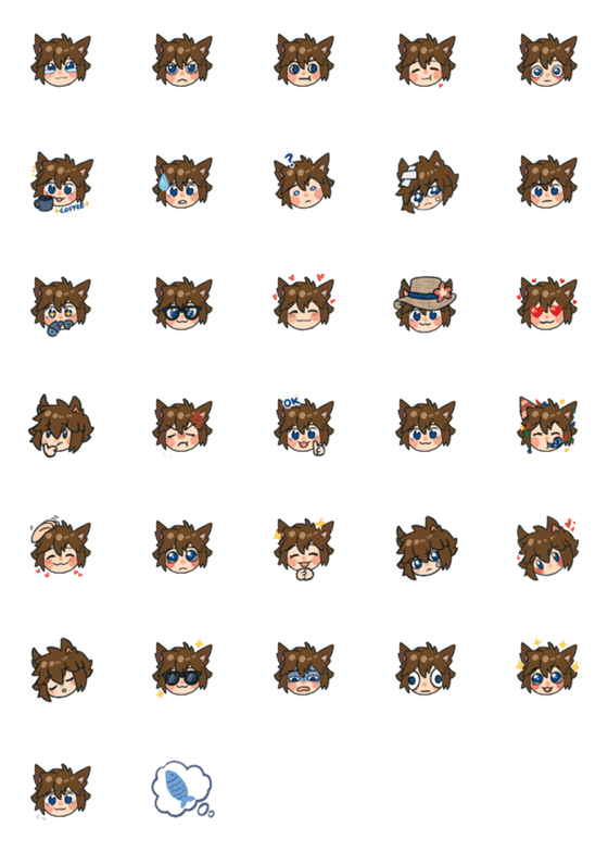 [LINE絵文字]toren catboy emoji setの画像一覧