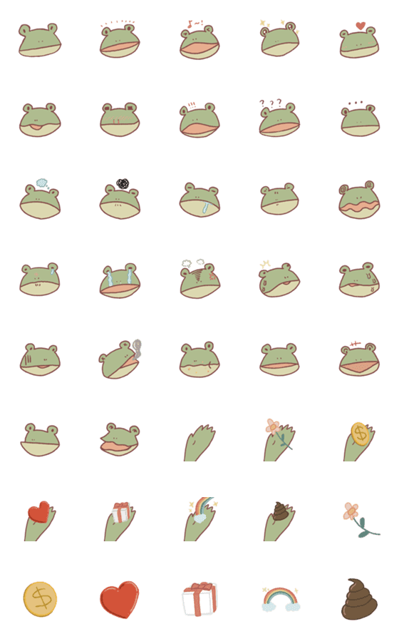 [LINE絵文字]Just a frogの画像一覧