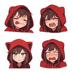 [LINE絵文字] anime stickers-little Red Riding Hoodの画像