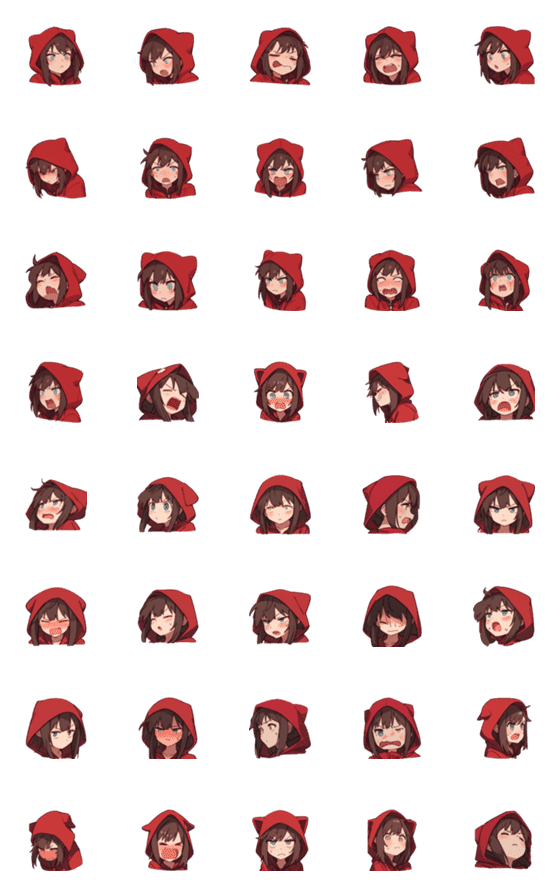 [LINE絵文字]anime stickers-little Red Riding Hoodの画像一覧