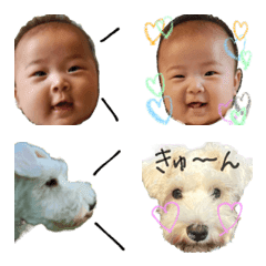 [LINE絵文字] Baby and dog 6170の画像