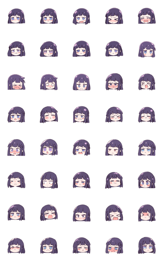 [LINE絵文字]anime stickers-girl2の画像一覧