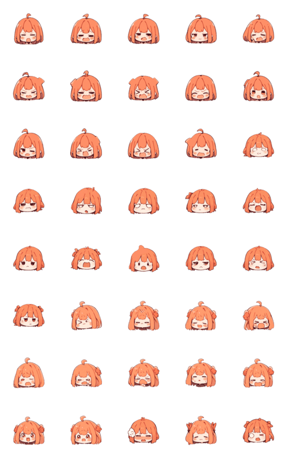 [LINE絵文字]anime stickers-girl3の画像一覧