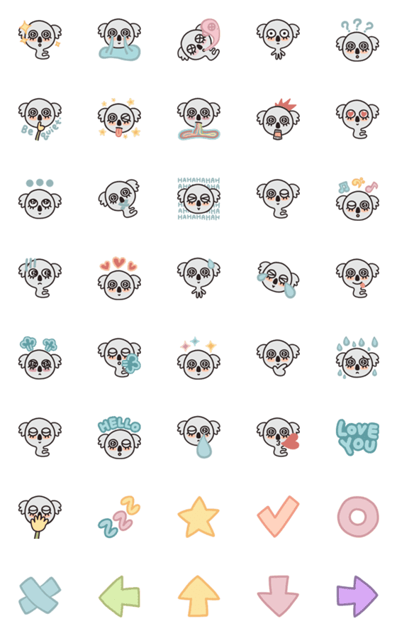 [LINE絵文字]QQ koala -  daily emojiの画像一覧