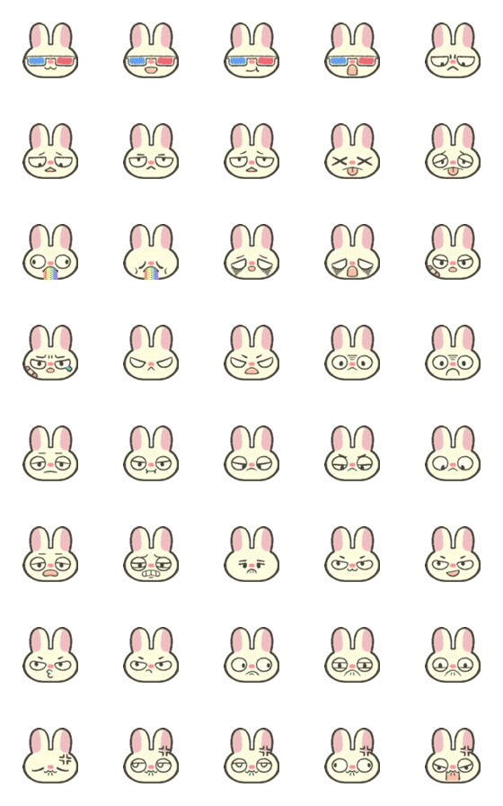 [LINE絵文字]Bunny-3-の画像一覧