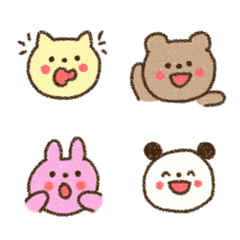 [LINE絵文字] 毎日使えるゆるかわ動物たちの画像