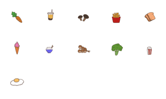 [LINE絵文字]Emoji. Cute food.の画像一覧