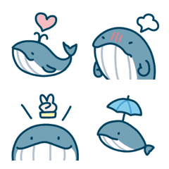 [LINE絵文字] シロナガスクジラの日常色々絵文字の画像