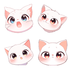 [LINE絵文字] animal stickers-pink catの画像