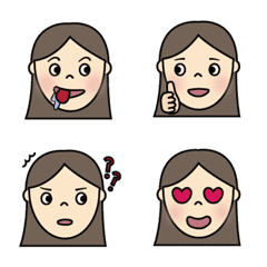 [LINE絵文字] Emotional Girl emojiの画像