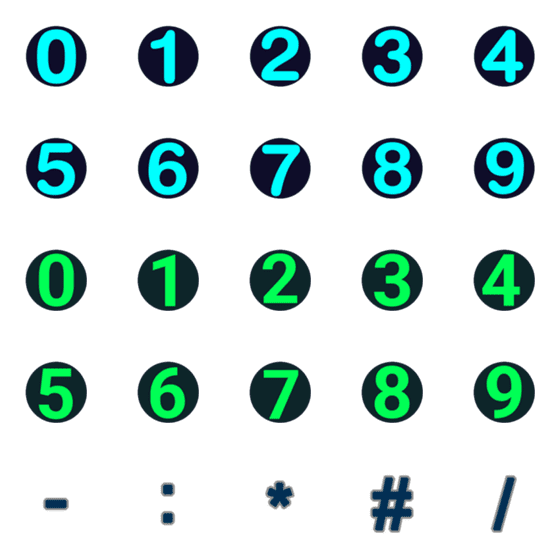 [LINE絵文字]Numbers in circle V2.1の画像一覧