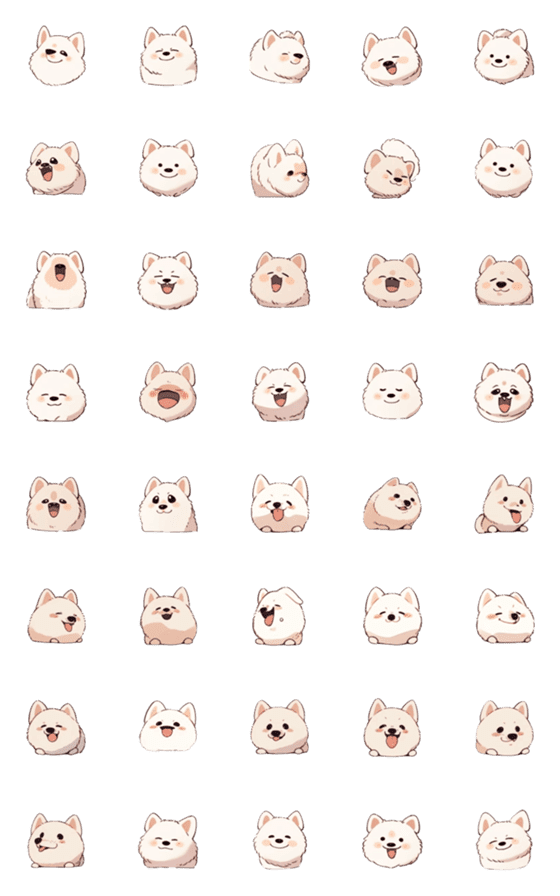 [LINE絵文字]animal stickers-cute dogの画像一覧