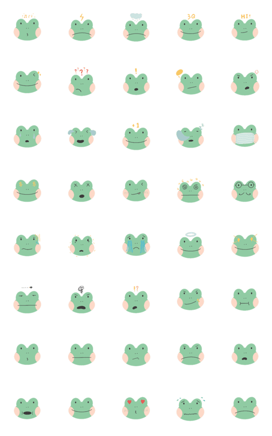 [LINE絵文字]Variety Frogの画像一覧