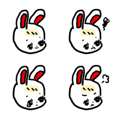 [LINE絵文字] レトロうさぎのミルクちゃんの画像