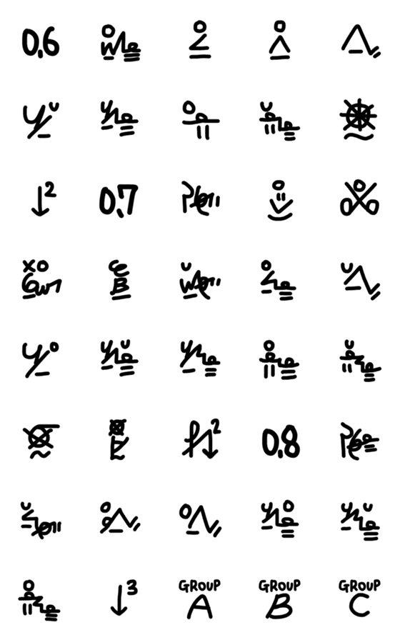 [LINE絵文字]Shorthand of Aerobic Gymnastics 2の画像一覧