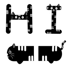 [LINE絵文字] meow meow lettersの画像