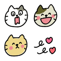 [LINE絵文字] 大人が使いやすい猫の絵文字の画像