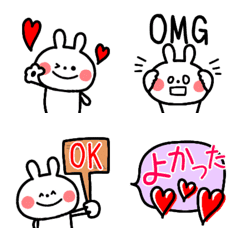 [LINE絵文字] いると便利なうさぎサン♥の画像