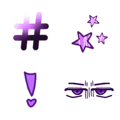 [LINE絵文字] ！ Purple emoji ！の画像