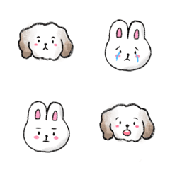 [LINE絵文字] Puppy ＆ Bunnyの画像