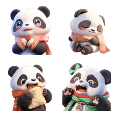 [LINE絵文字] Panda 3Dの画像