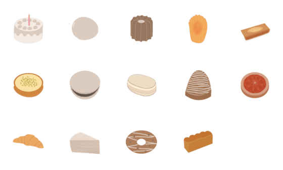 [LINE絵文字]Dessert iconの画像一覧