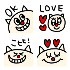 [LINE絵文字] riekimのしろ猫の絵文字の画像