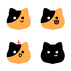 [LINE絵文字] Yellow black cat emojiの画像