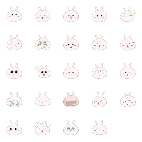 [LINE絵文字]rabbit princess. simple1の画像一覧