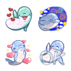 [LINE絵文字] Pop and nauhty Dolphin Emoji.の画像