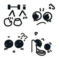 [LINE絵文字] line hand drawn style emojiの画像