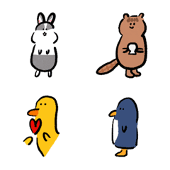 [LINE絵文字] Animal meetingの画像