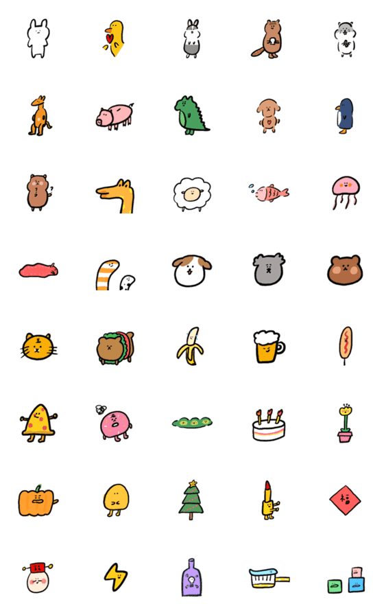 [LINE絵文字]Animal meetingの画像一覧