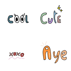 [LINE絵文字] English words emojiの画像