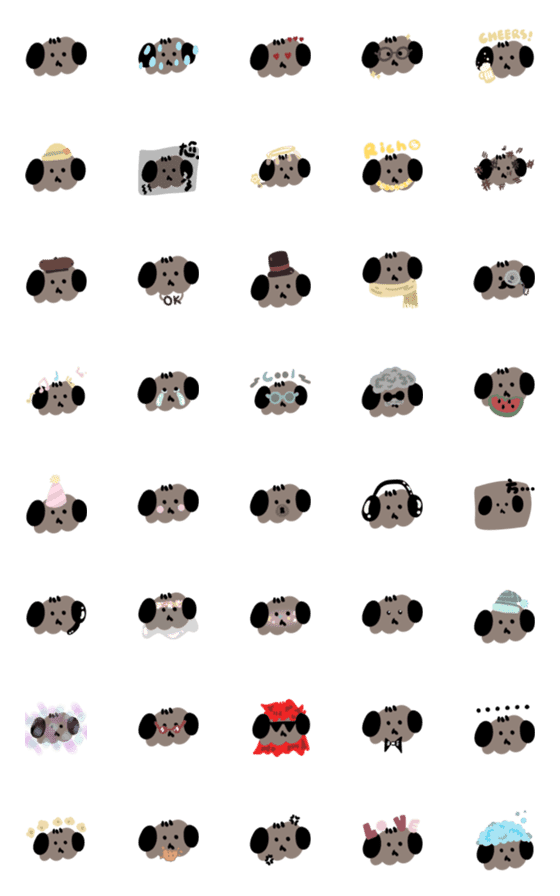 [LINE絵文字]Puppy cosplay 1.0の画像一覧