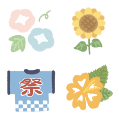 [LINE絵文字] 可愛い夏の絵文字の画像