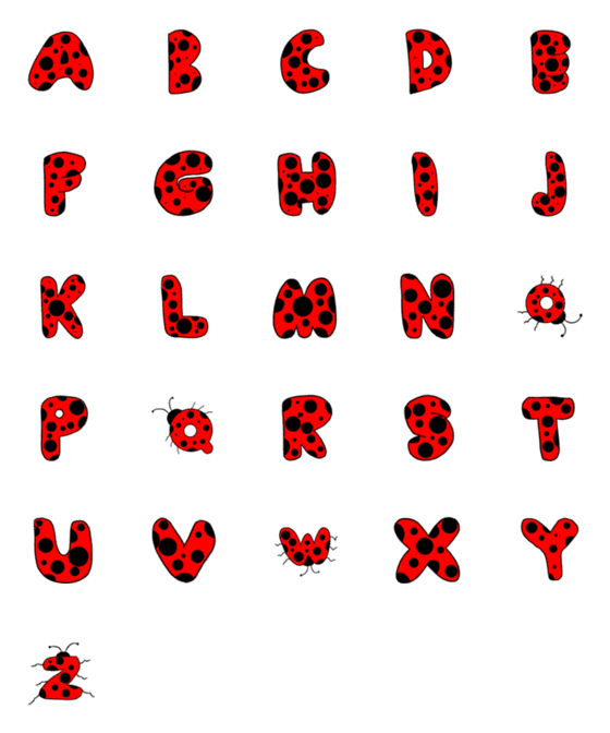 [LINE絵文字]Ladybug A-Zの画像一覧