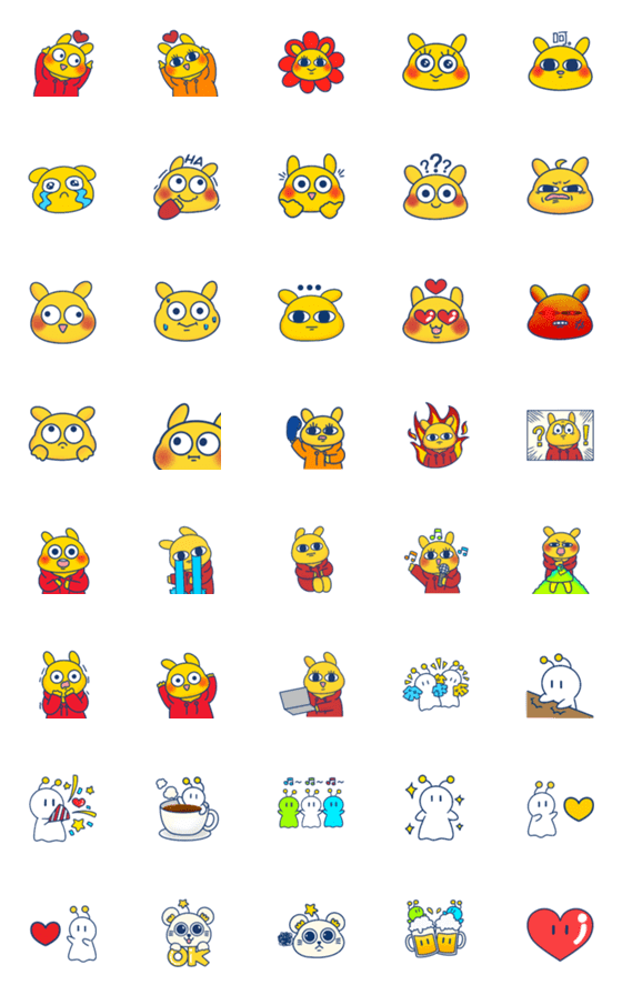 [LINE絵文字]FACO Crazy Daily Dynamic Emoji Stickersの画像一覧