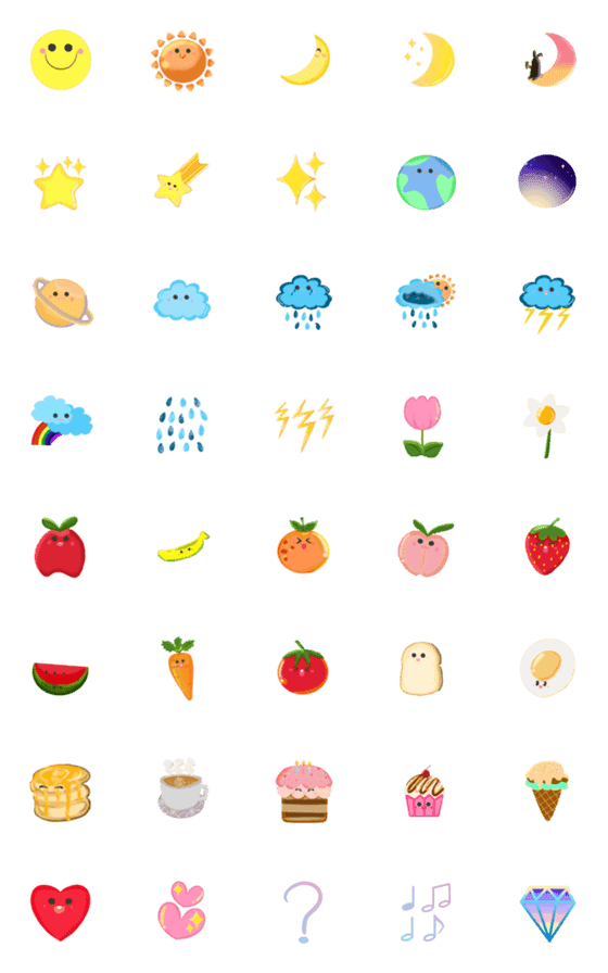 [LINE絵文字]simple＆cute daily emojisの画像一覧