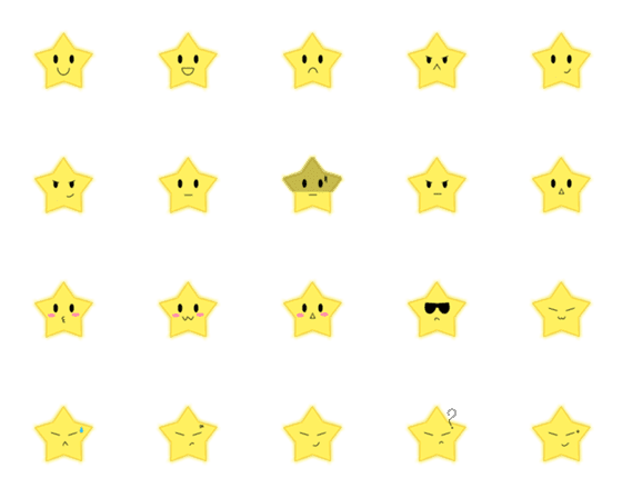 [LINE絵文字]yellow starの画像一覧