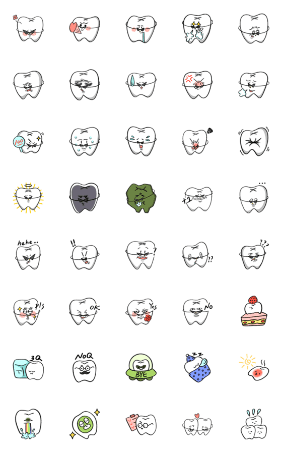 [LINE絵文字]teeeeeth with braces！の画像一覧