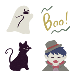 [LINE絵文字] ダークカラーのハロウィン絵文字。の画像