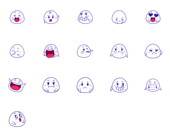 [LINE絵文字]face of emojiの画像一覧